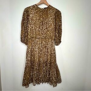 Derek Lamb Silk Dress in brown pattern, size 4